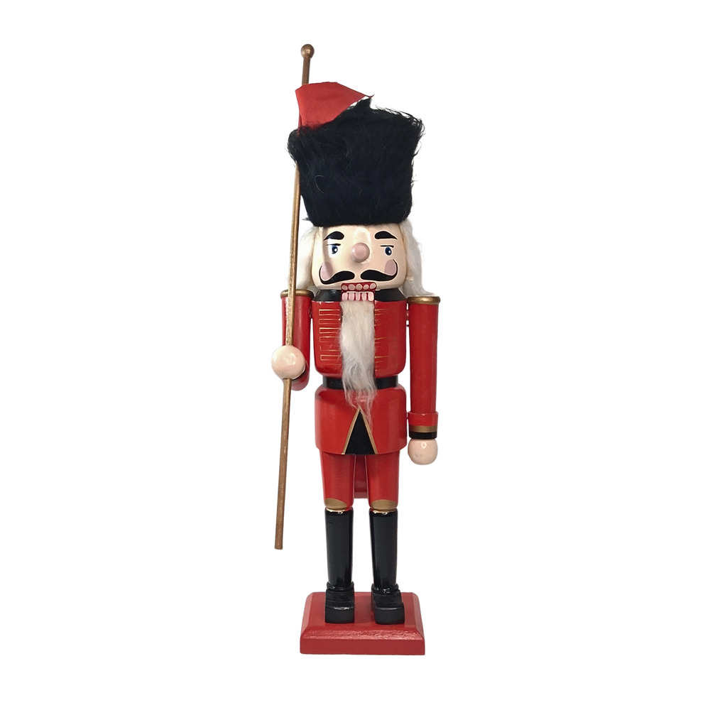 Vintage 20 Inch Wooden Toy Soldier Nutcracker Christmas Figure Holiday Doll